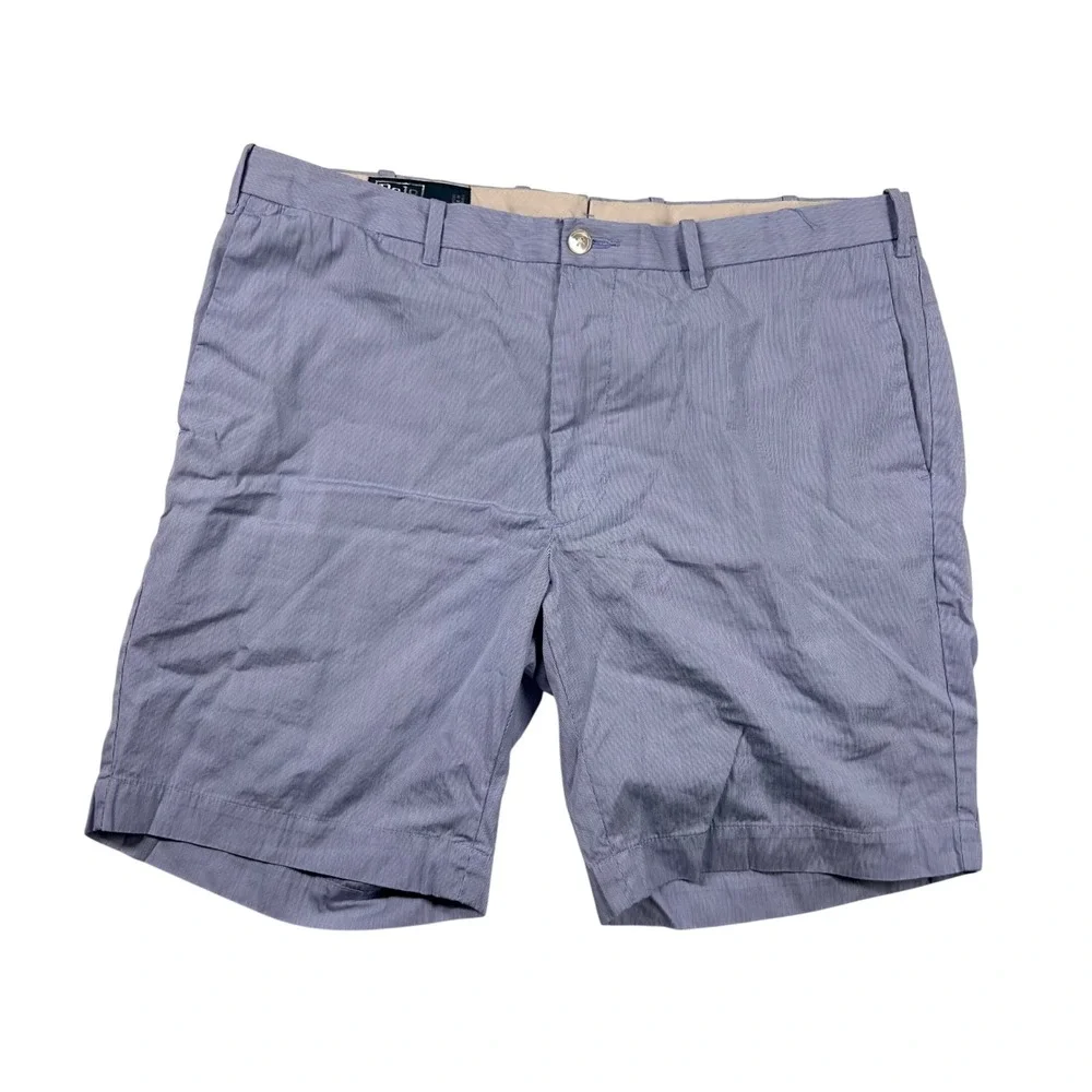 Polo Ralph Lauren Shorts Mens 35 Blue Slim GI Fit Cotton Lightweight Pinstripe